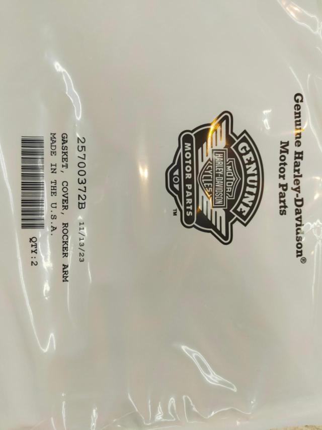 Harley-Davidson(ハーレーダビッドソン) 純正ロッカーアームカバーガスケット(25700372B) 【ソフテイル(18-24)/ツーリング(17-24)】  
