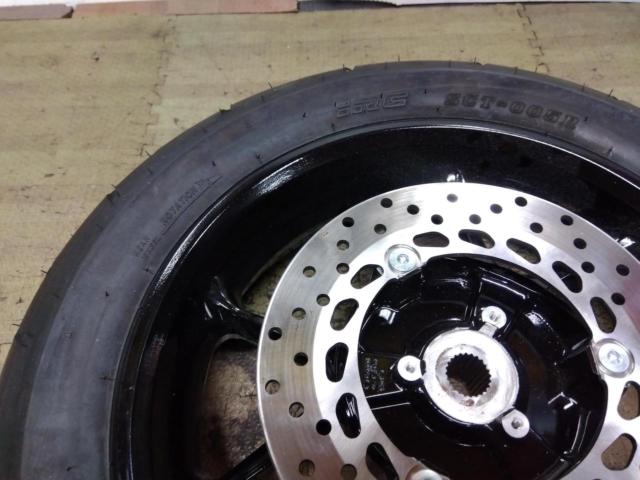6YAMAHA AEROX155純正リアタイヤホイールセット