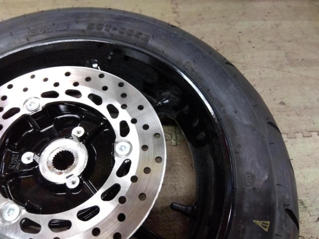 6YAMAHA AEROX155純正リアタイヤホイールセット