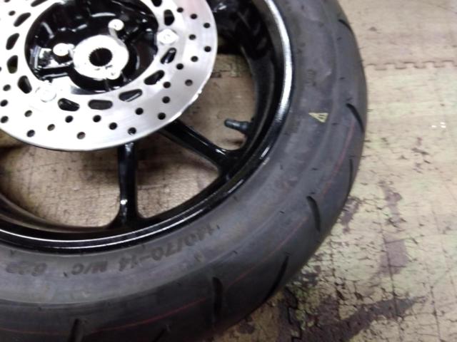 6YAMAHA AEROX155純正リアタイヤホイールセット