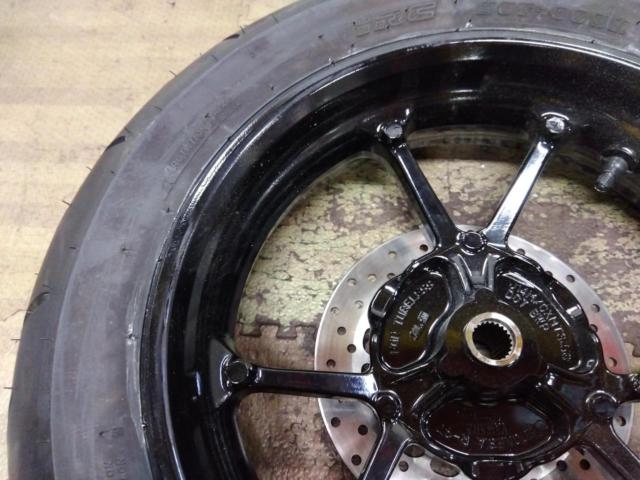 6YAMAHA AEROX155純正リアタイヤホイールセット