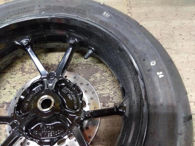 6YAMAHA AEROX155純正リアタイヤホイールセット