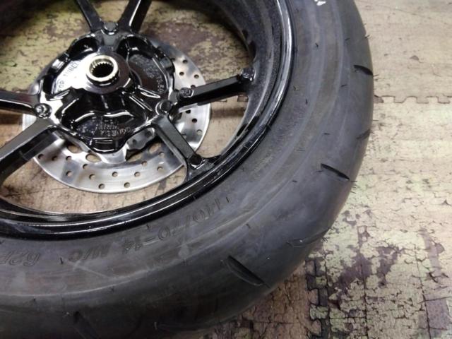 6YAMAHA AEROX155純正リアタイヤホイールセット