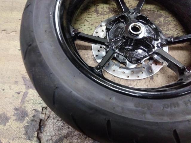 6YAMAHA AEROX155純正リアタイヤホイールセット