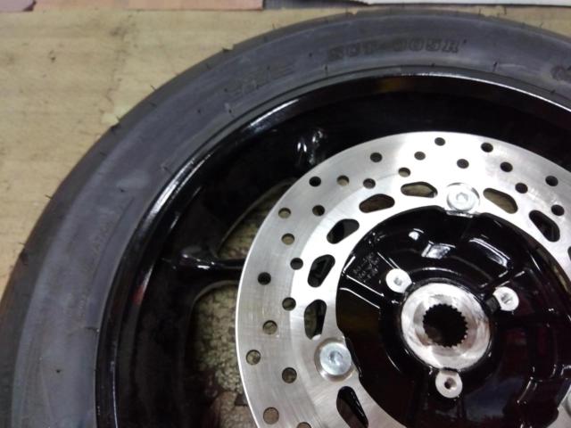 6YAMAHA AEROX155純正リアタイヤホイールセット