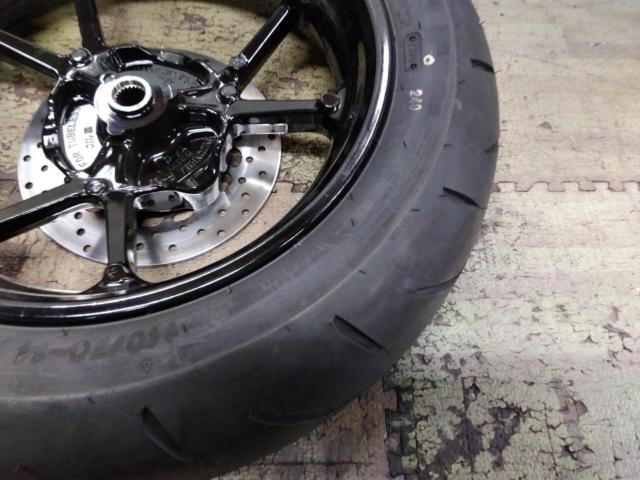 6YAMAHA AEROX155純正リアタイヤホイールセット