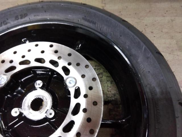 6YAMAHA AEROX155純正リアタイヤホイールセット
