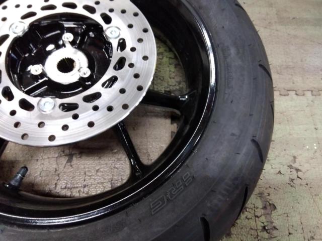6YAMAHA AEROX155純正リアタイヤホイールセット