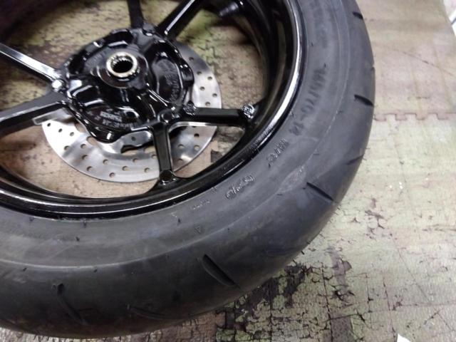 6YAMAHA AEROX155純正リアタイヤホイールセット