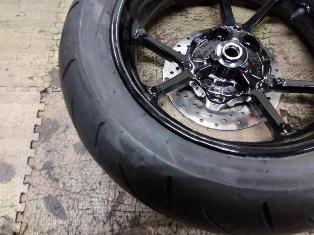 6YAMAHA AEROX155純正リアタイヤホイールセット