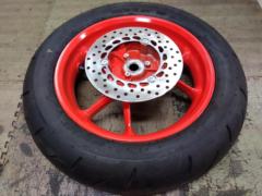 6YAMAHA AEROX155純正リアタイヤホイールセット