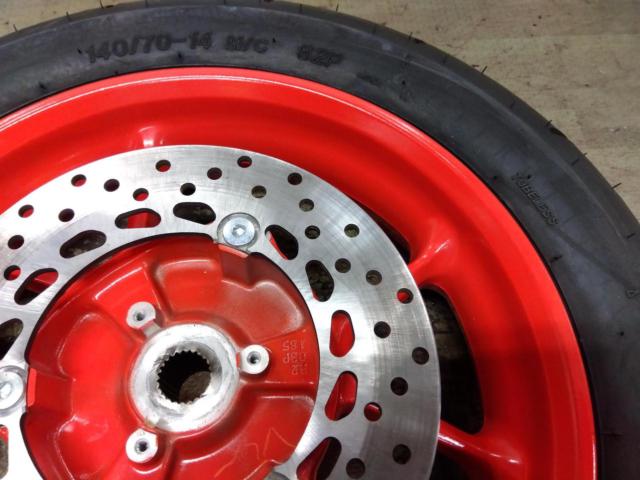 6YAMAHA AEROX155純正リアタイヤホイールセット