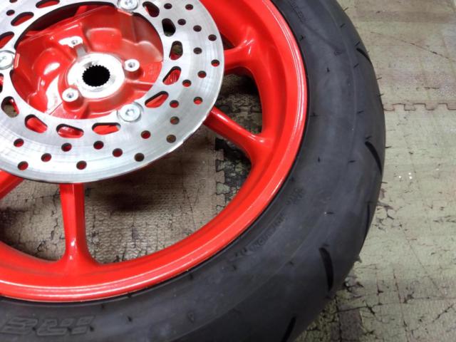 6YAMAHA AEROX155純正リアタイヤホイールセット