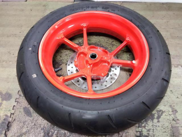 6YAMAHA AEROX155純正リアタイヤホイールセット