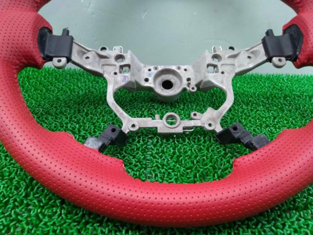 FEGGARI ハイグレード ステアリング ピアノブラック ×ロッソコルサレッドレザー(ガングリップ)