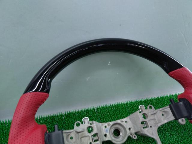 FEGGARI ハイグレード ステアリング ピアノブラック ×ロッソコルサレッドレザー(ガングリップ)