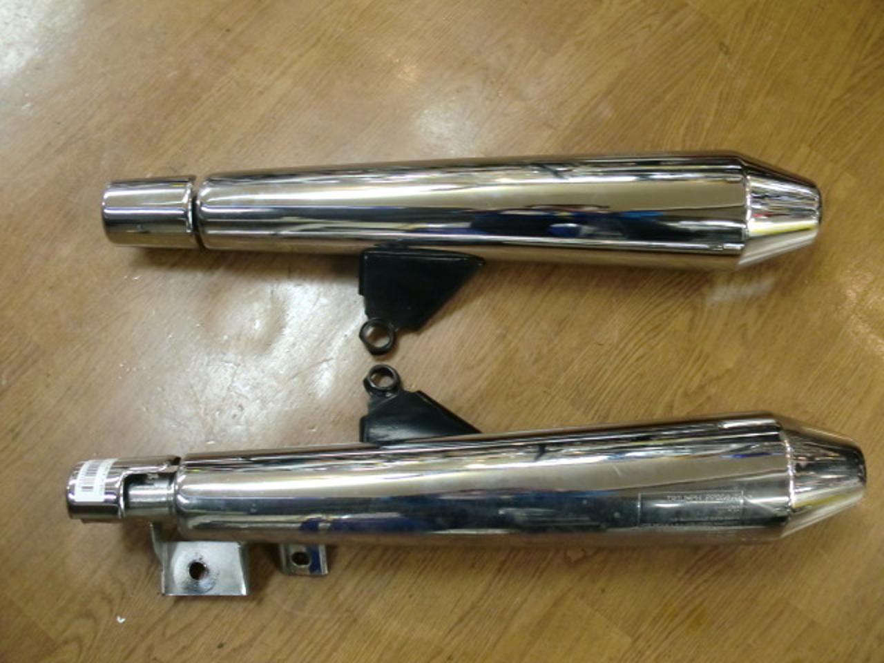 TRIUMPH ボンネビル純正サイレンサー 【2206480 + 2206475】 | やや傷 