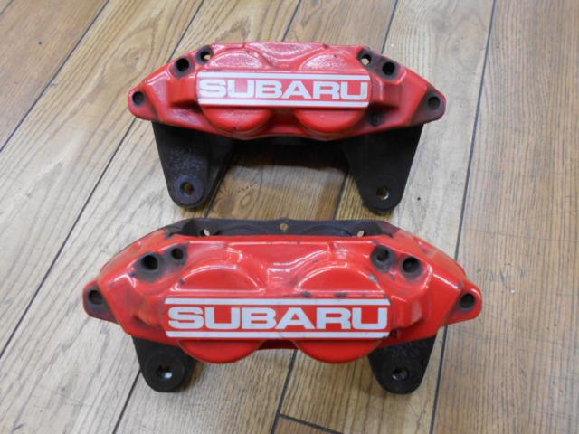 スバル純正4POTキャリパー 赤キャリ 22Bキャリパー | やや傷や汚れあり 