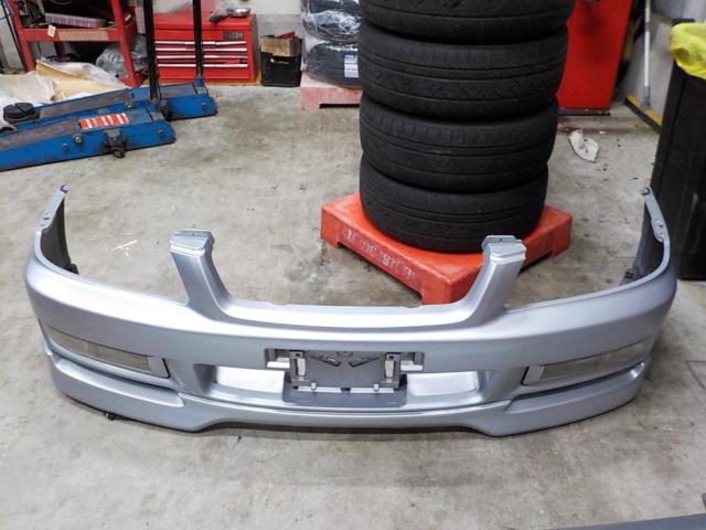 日産純正(NISSAN) C35ローレルクラブS前期純正フロントバンパー + リップスポイラー