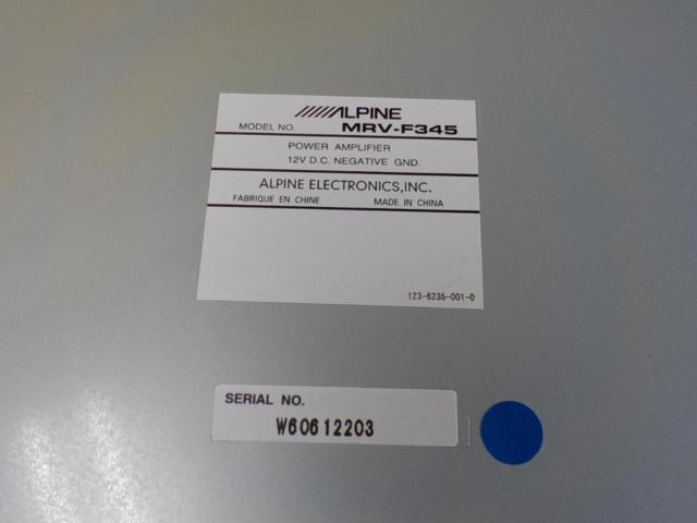 ALPINE MRV-F345 | カー用品 アンプを通販で購入する | 中古カー＆バイク用品の販売ならアップガレージ