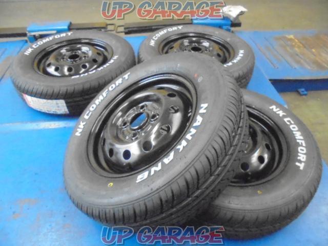 ☆激シブ!! 軽にもホワイトレター☆ メーカー不明 スチールホイール + 