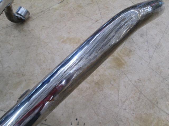 MARVING ステンレスドラッグパイプマフラー スラッシュエンド Vツインマグナ250