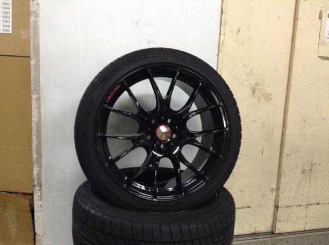 RAYS HOMURA 2x7 GLOSSY BLACK + FireStone WIDEOVAL ☆ビッグ 