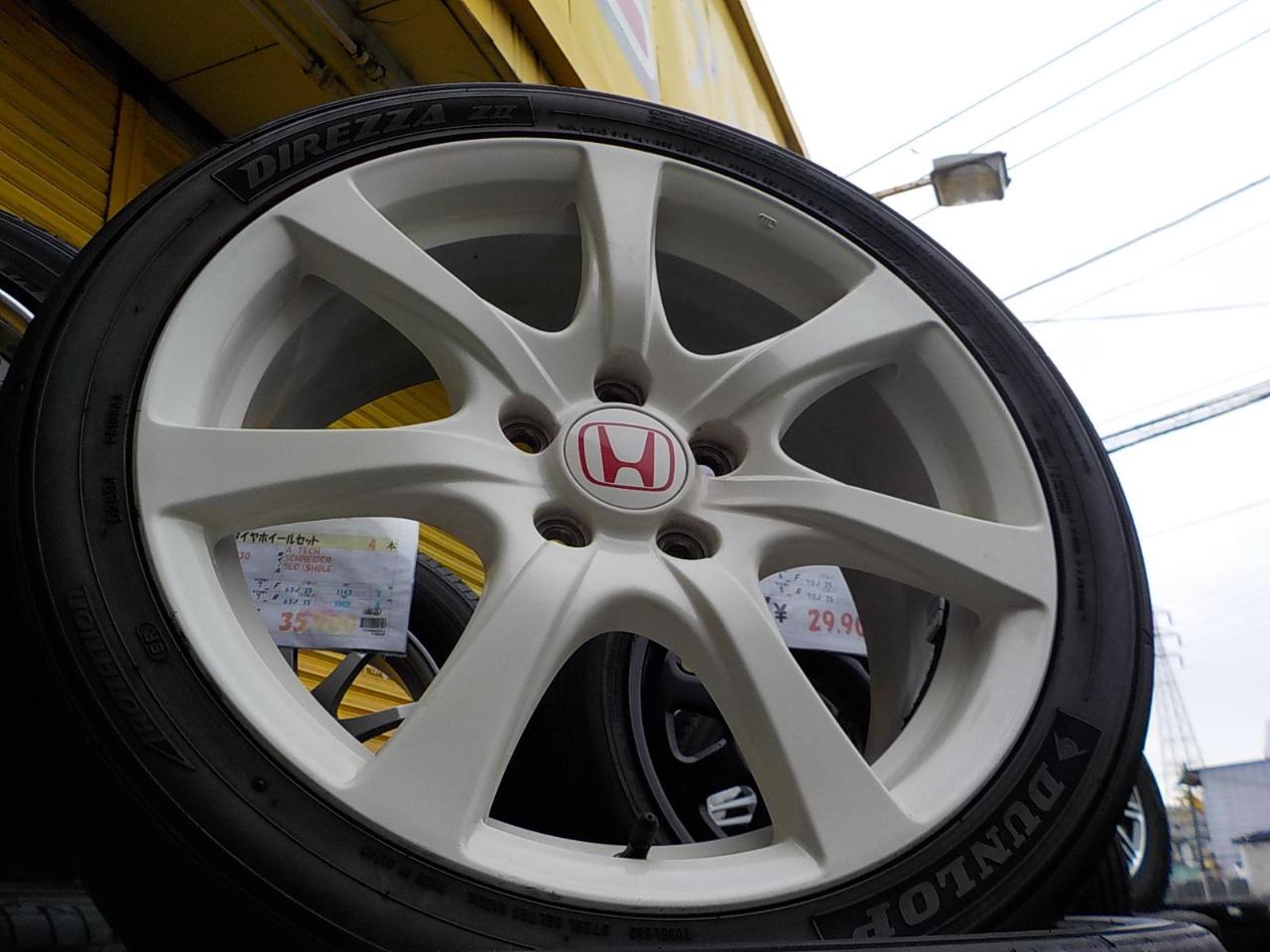 ホンダ純正(HONDA) シビック FD2 TypeR 純正ホイール + DUNLOP DIREZZA 