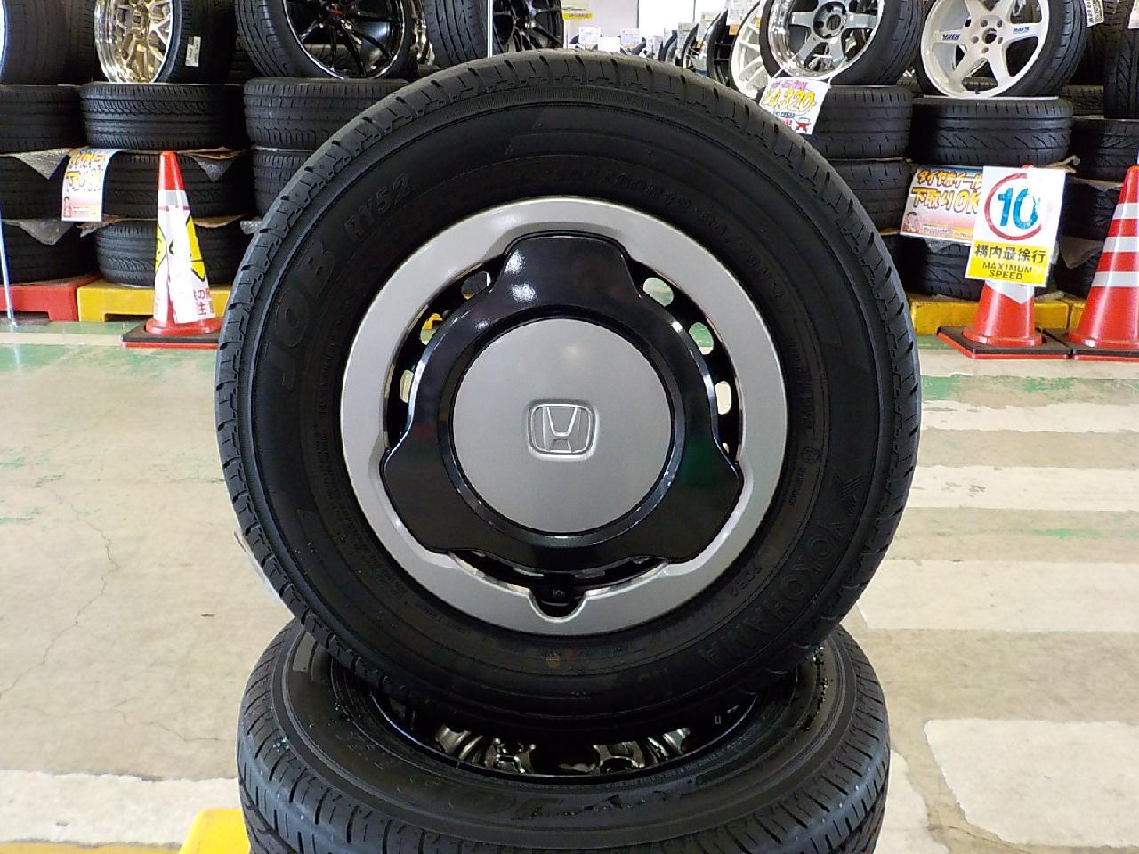 ホンダ純正(HONDA) N-VAN純正スチールホイール+YOKOHAMA(ヨコハマ) JOB 