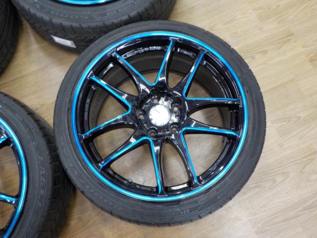 WORK(ワーク) EMOTION(エモーション) CR kiwami (5HOLE) 青藍 + GOODYEAR(グッドイヤー) EAGLE LS EXE