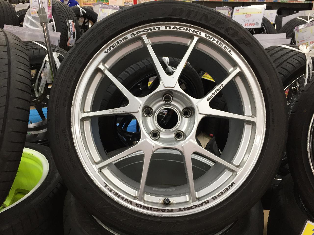 weds WedsSport SPORT TC-005 + DUNLOP DIREZZA ZⅢ | やや傷や汚れ 