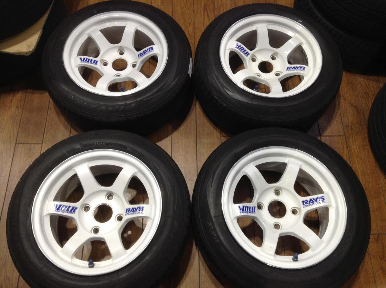 ★AE86★RAYS(レイズ) VOLK RACING(ボルク レーシング) TE37 GRAVEL + BRIDGESTONE(ブリヂストン ...