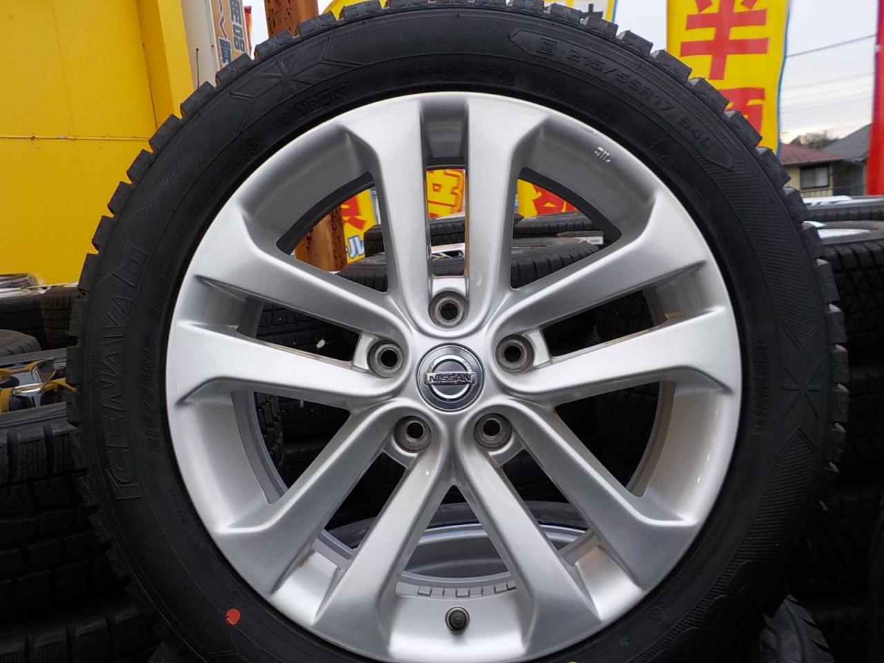 日産 純正17インチホイール 見渡せ 215/55R17（2019年製）タイヤ 