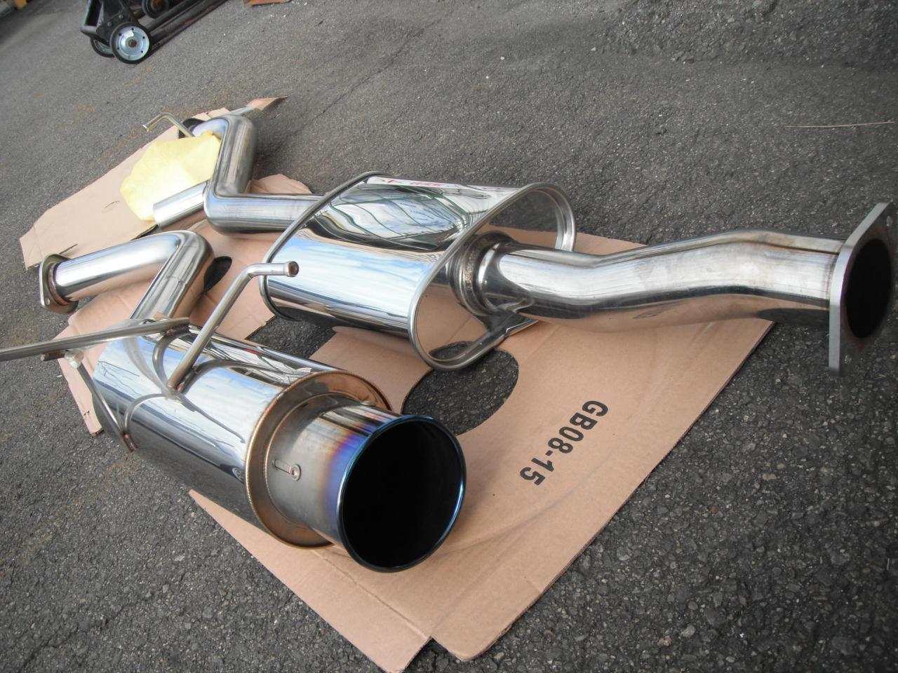 GP SPORTS EXAS Evo Tune 砲弾型左出しシングルマフラー スバル VAB 