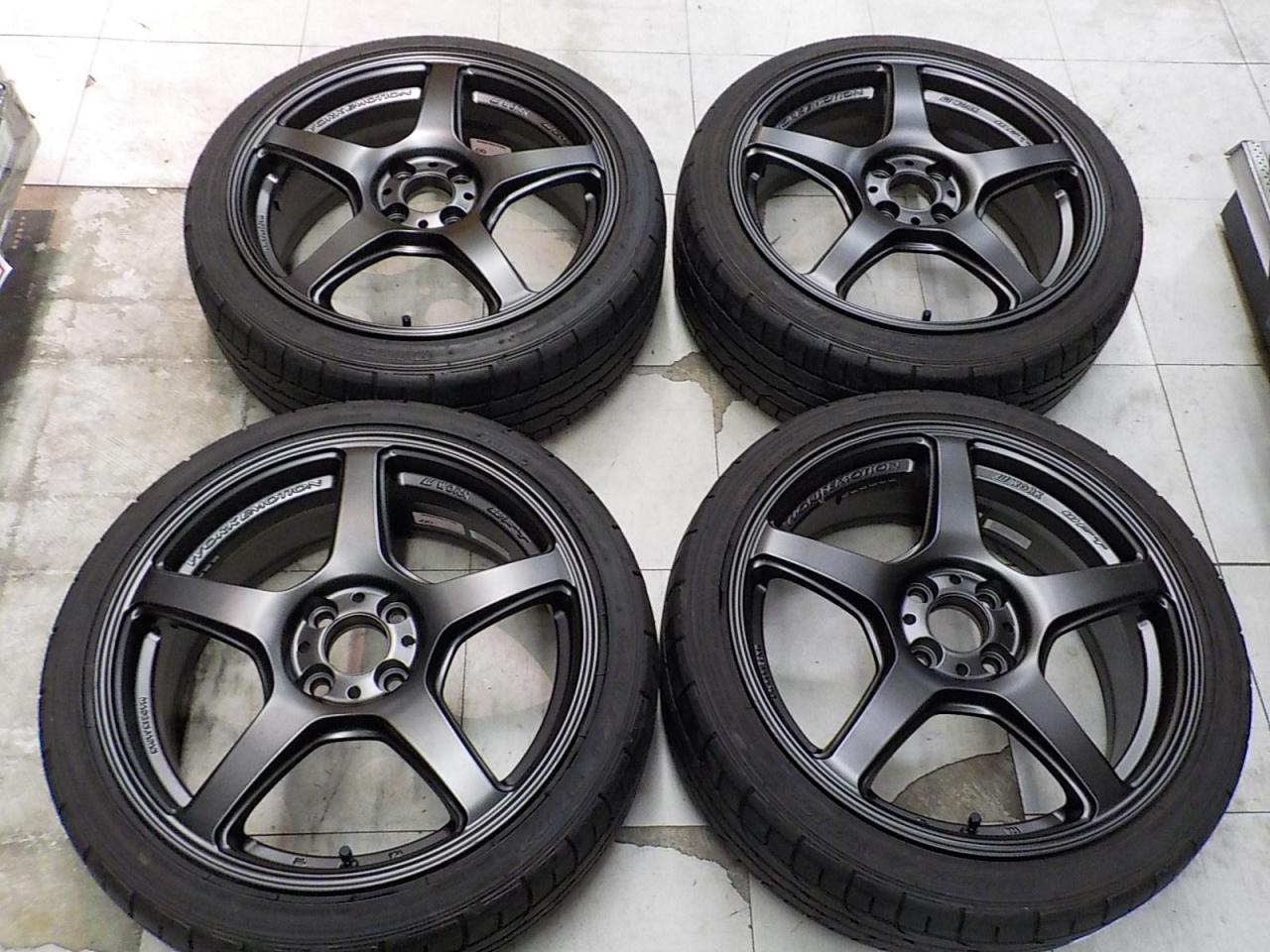 バランス調整済み!!新品ホイール+中古タイヤセット】WORK EMOTION 