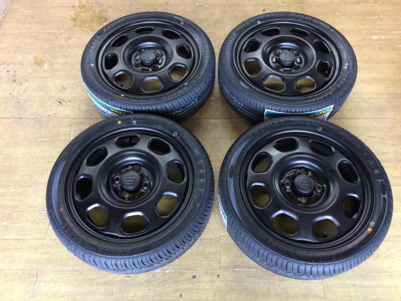 中古ホイール新品タイヤ】 スズキ ハスラー純正15インチスチール 