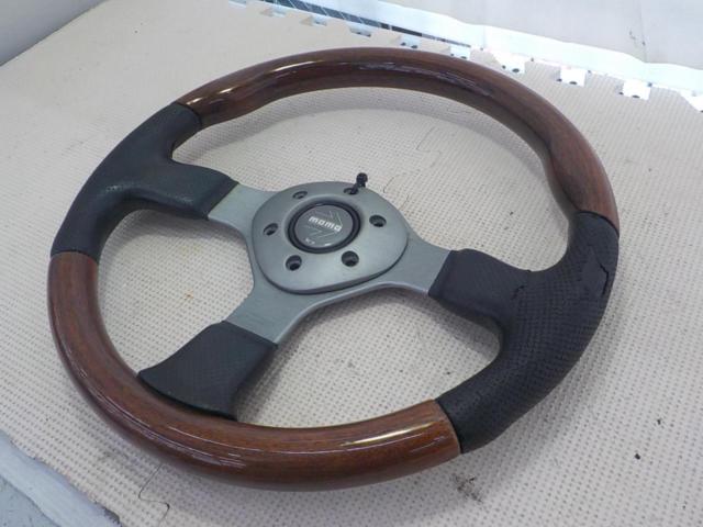 MOMO FIGHTER LEATHER / WOOD MAHOGANY (レザー / ウッド マホガニー)