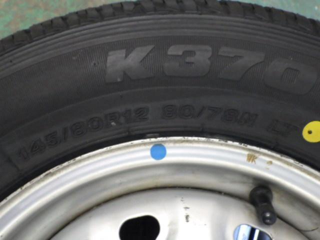 メーカー不明スチールホイール+BRIDGESTONE K370 4本セット