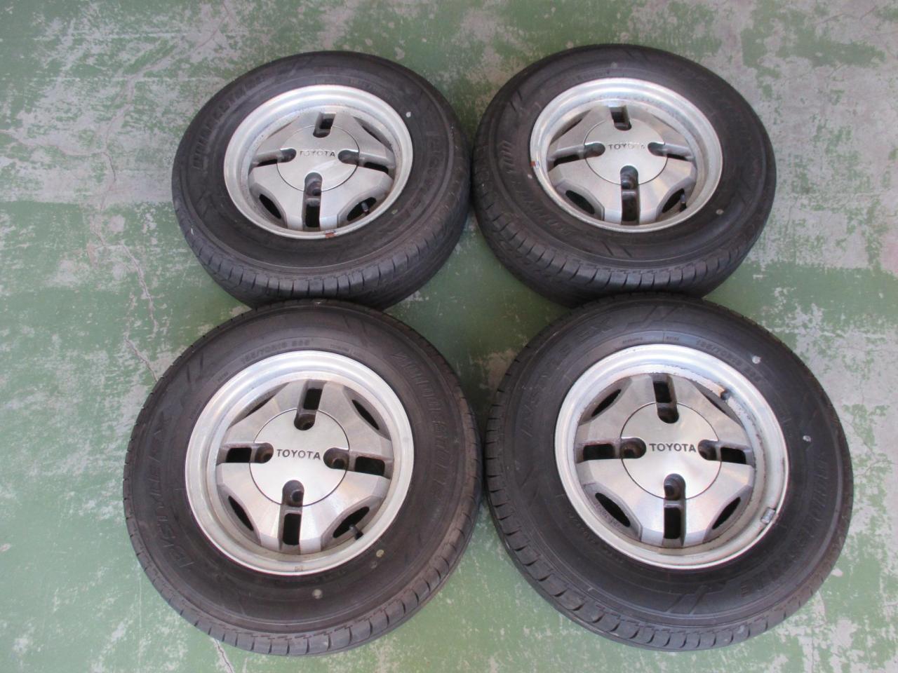 【希少ホイール】トヨタ純正(TOYOTA) レビン・トレノ/AE86 純正ホイール + BRIDGESTONE(ブリヂストン) B´STYLE ...