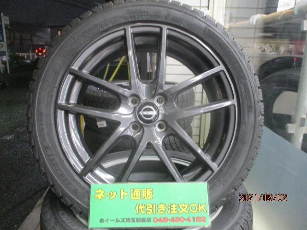 NISSAN 純正オプション エスティーロアルミホイール + MICHELIN X-ICE 