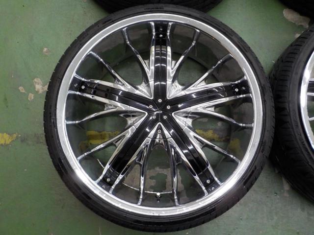 メーカー不明 メッキ 5本スポーク + LANDSAIL + ATR