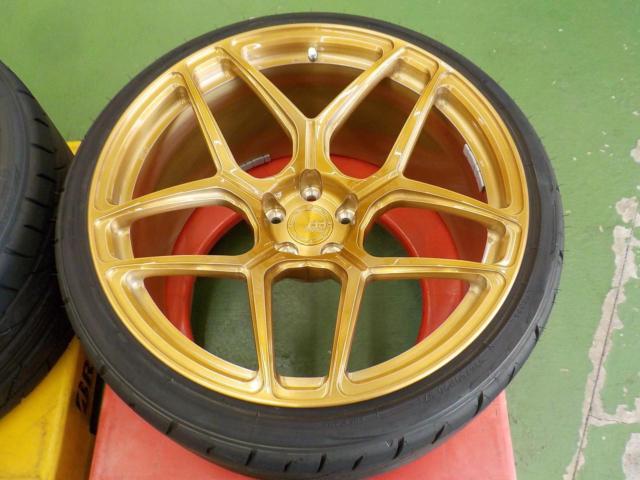 BC FORGED  RZシリーズ RZ053 ブラッシュシャンパンゴールド + NITTO(ニットー) NT555