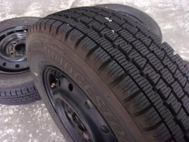 スズキ純正 エブリィバン 純正スチールホイール + BRIDGESTONE W300 