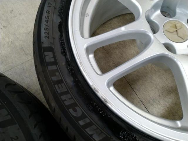 三菱 ランサーエボリューションⅨ・9/CT9A 純正ホイール+MICHELIN 