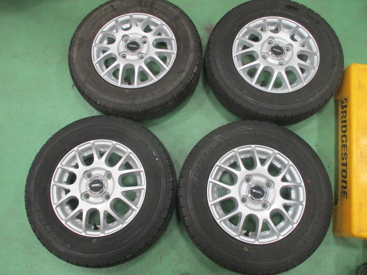 BRIDGESTONE TOPRUN アルミホイール + DUNLOP ENASAVE VAN01【6PR 