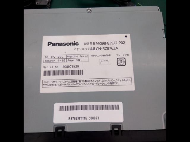 スズキ(SUZUKI)純正 8インチAV一体型メモリーナビ (Panasonic CN-RZ876 