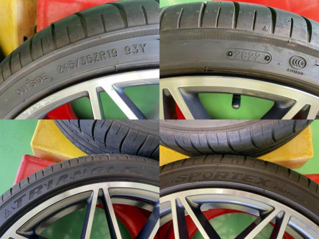 メーカー不明】19インチメッシュホイール +【TRIANGLE】SPORTEX TSH11 