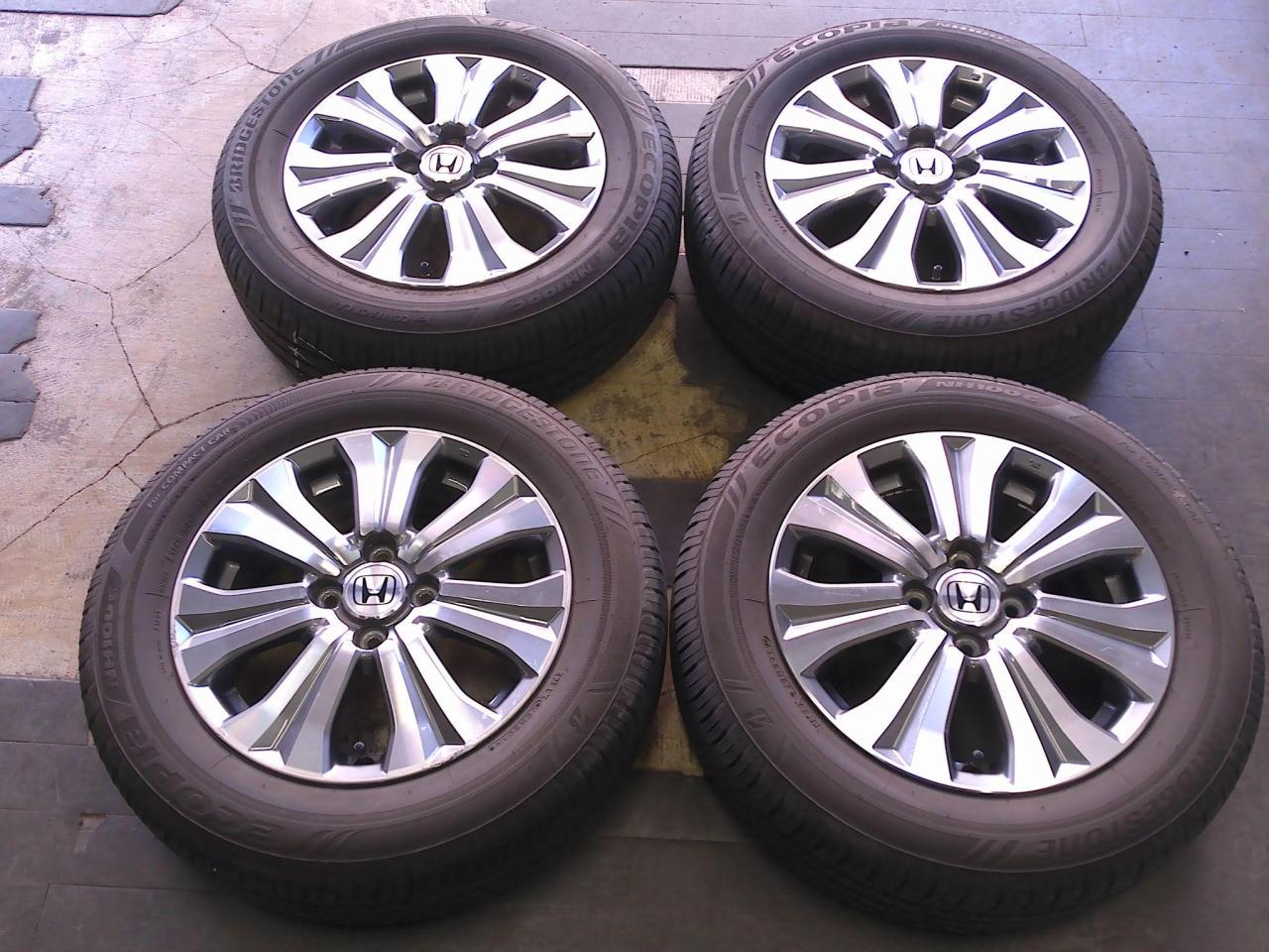 ホンダ純正 フリード GB3 アルミホイール + BRIDGESTONE ECOPIa NH100C 