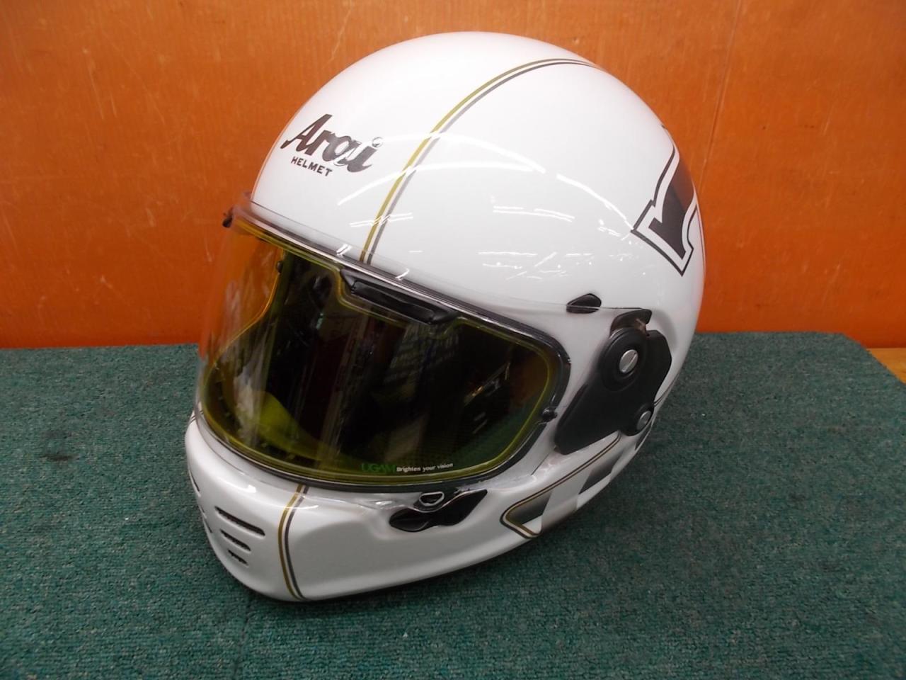 □ARAI × YAMASHIRO RAPIDE-NEO CAFE RACER GLASS WHITE SIZE-L 中古美 