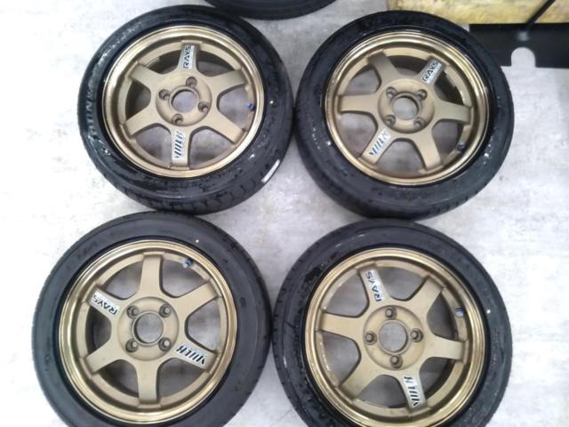 RAYS VOLK RACING TE37+DUNLOP LEMANS V 165/55R14 タイヤホイール4本 